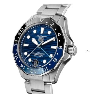 TAG Heuer Aquaracer GMT with Blue and Silver Tones